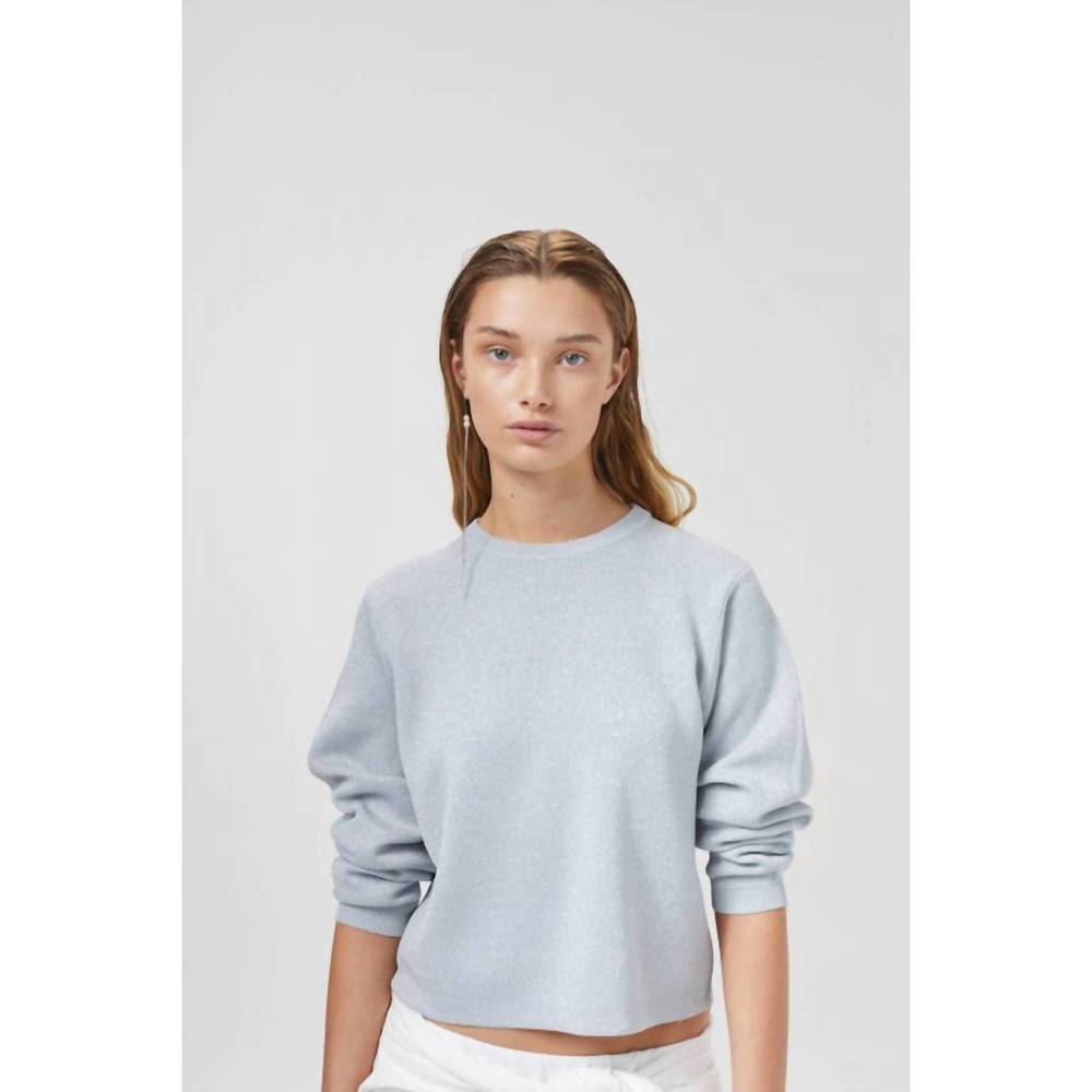 NEW LANHTROPY glitter knitted sweater in silver